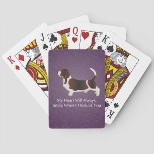 Basset Hound Thinking of You Design Playing Cards