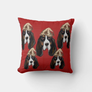 BASSET HOUND THROW PILLOW