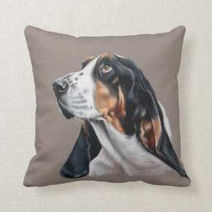 Basset Hound Throw Pillow