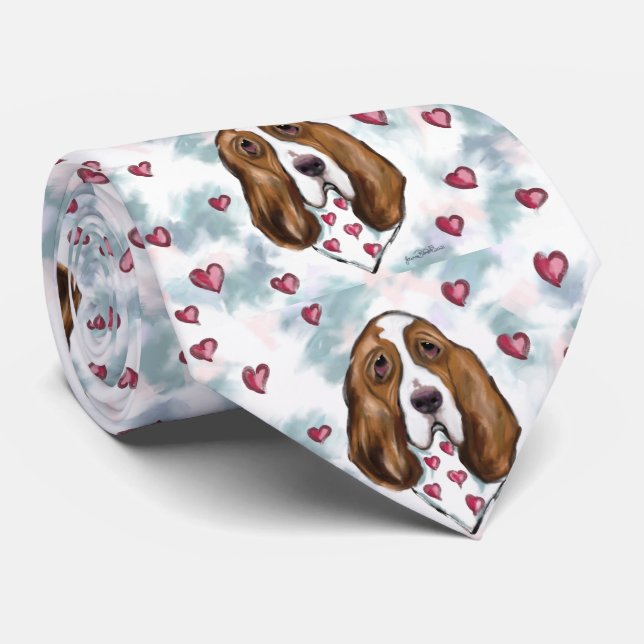 Basset Hound Tie (Rolled)