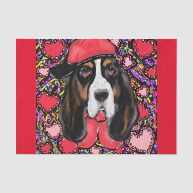 Basset Hound Tissue Paper (Front)