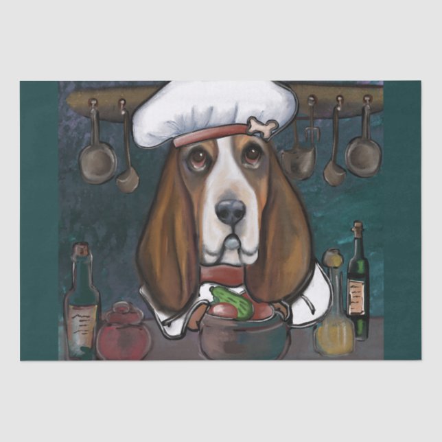 BASSET HOUND TISSUE PAPER (Front)