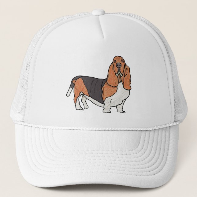 Basset Hound Trucker Hat (Front)