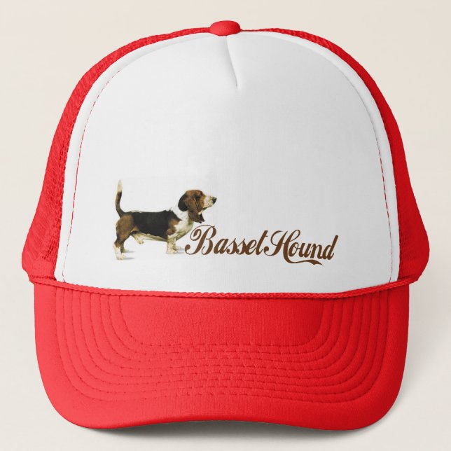 basset hound trucker hat (Front)