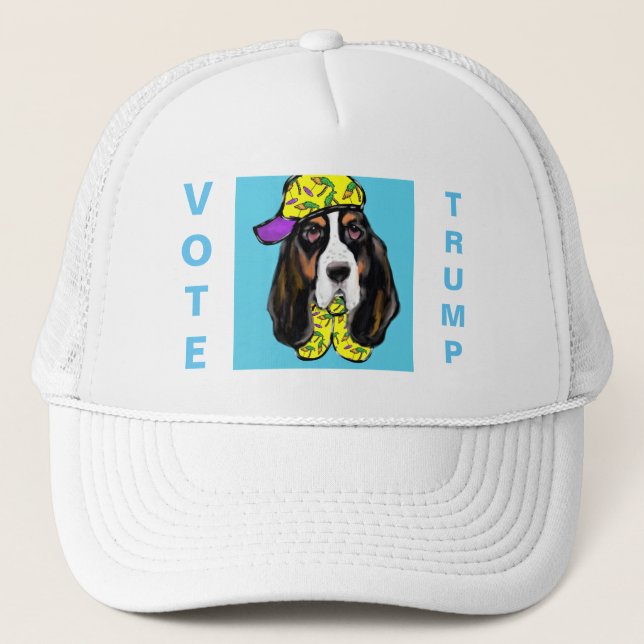 Basset Hound Trucker Hat (Front)