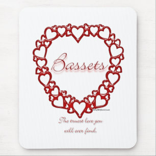 Basset Hound True Love Mouse Pad