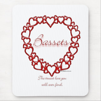 Basset Hound True Love Mouse Pad