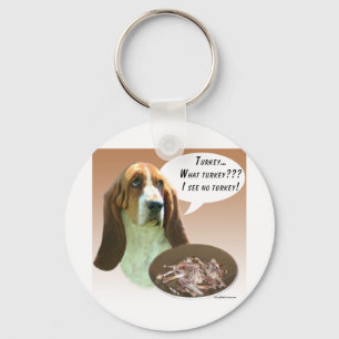 Basset Hound Turkey Keychain