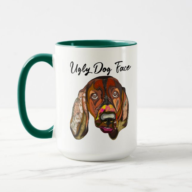 Basset Hound ugly dog face mug (Left)