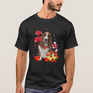 Basset Hound Valentines Day   Dog Valentine T-Shirt