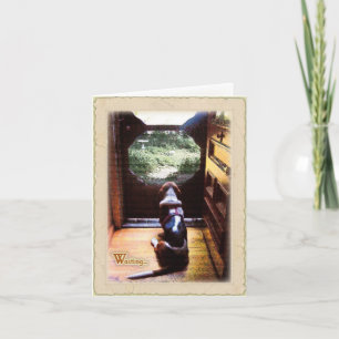 Basset Hound waiting Card