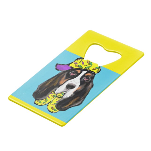 Basset Hound Wallet Bottle Opener (Front Angled)