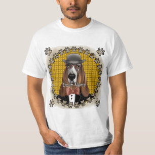 Basset Hound wearing glasses T-Shirt