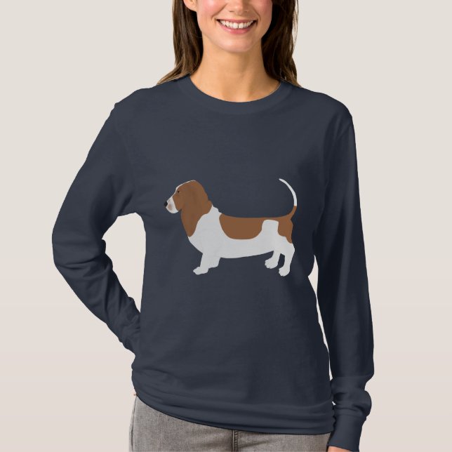 Basset Hound Women's Long Sleeve Tshirt (Front)