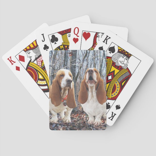 Basset Hounds in the Woods Playing Cards (Back)