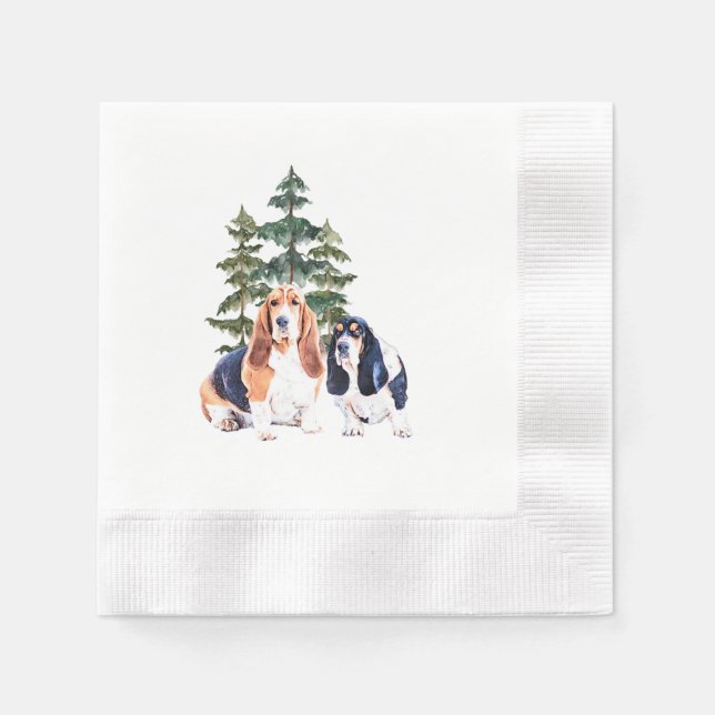 Basset Hounds Napkin (Front)