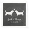 Basset Hounds Wedding Couple with Custom Text
