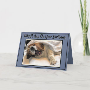 Basset Jolie Napping Sur Carte Amusante Anniversai