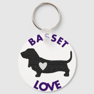 Basset Love Keychain