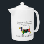 Basset Mom Teapot<br><div class="desc">This colourful Basset Hound teapot is a great gift for any Basset Mom.</div>