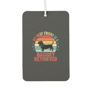 Basset Retriever Retro Sunset Dog Air Freshener