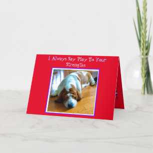 Basset sur la carte amusante de la Saint-Valentin