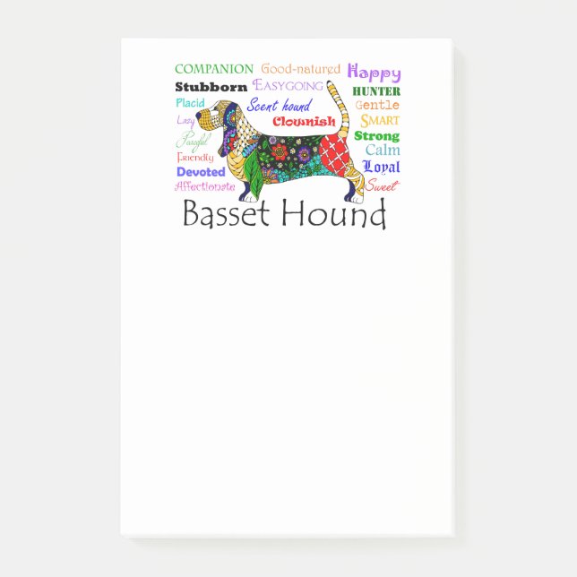 Basset Traits Post-It Notes (Front)