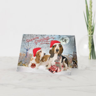Bassets Season Greetings cards