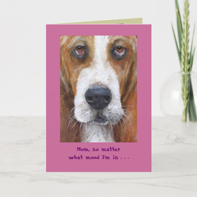 Bassett hound carte de fête des mères (Devant)