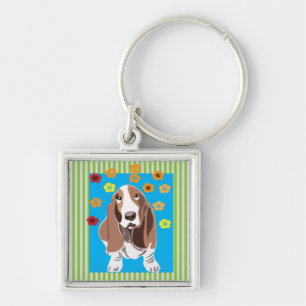 Bassett Hound Keychain