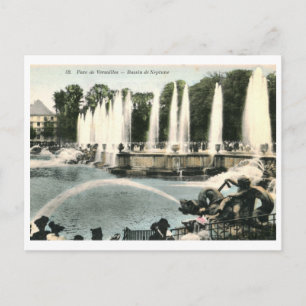 Bassin de Neptune, Parc de Versailles France 1913 Postcard