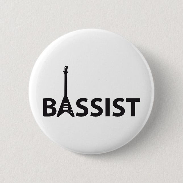 Bassist 2 Inch Round Button (Front)