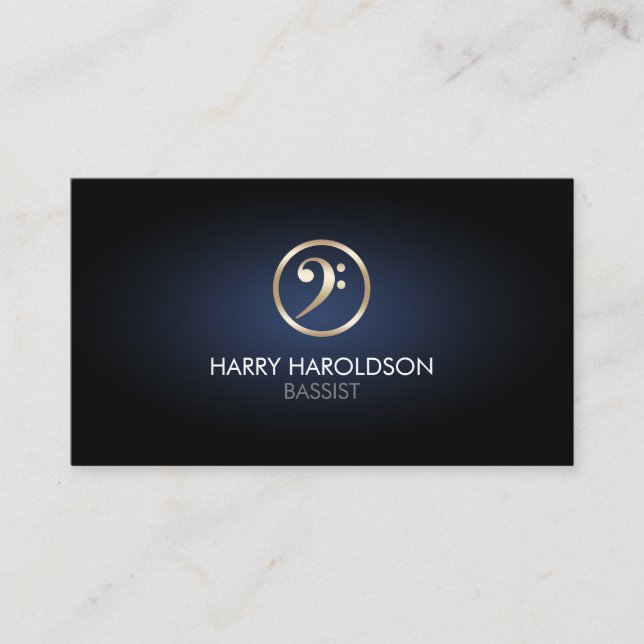 Bassist Bass Guitarist Musician Business Card (Front)