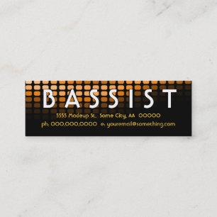 BASSIST orange metres Mini Business Card