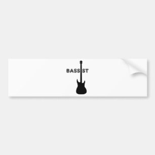 Bassist Silhouette Bumper Sticker