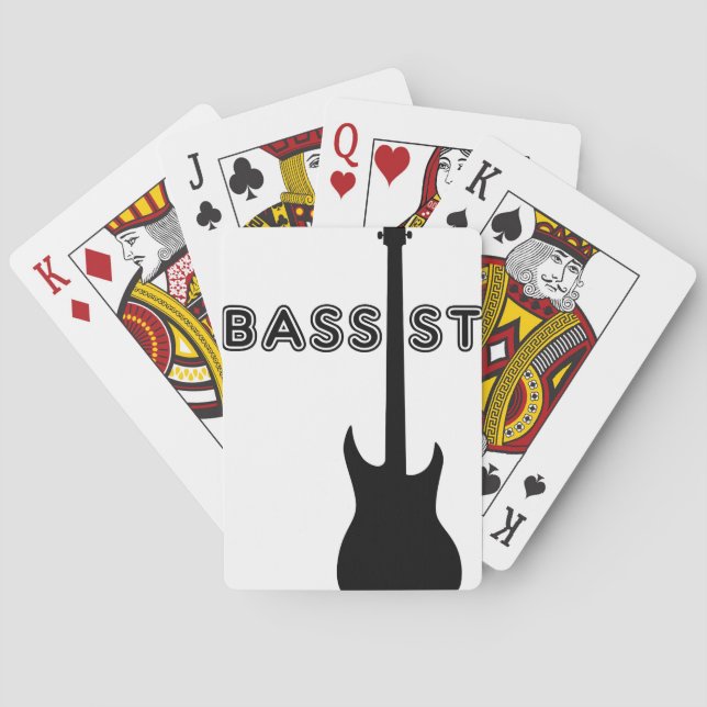 Bassist Silhouette Playing Cards (Back)
