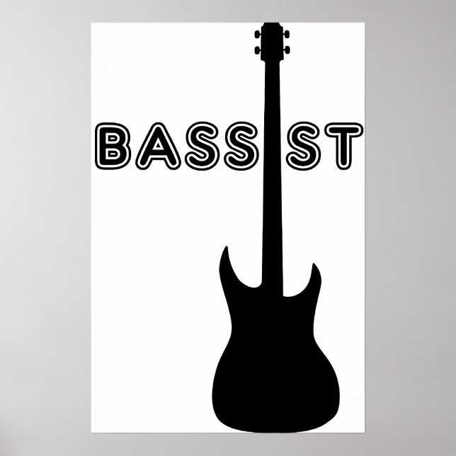 Bassist Silhouette Poster (Front)
