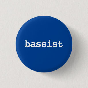 bassist typography Button