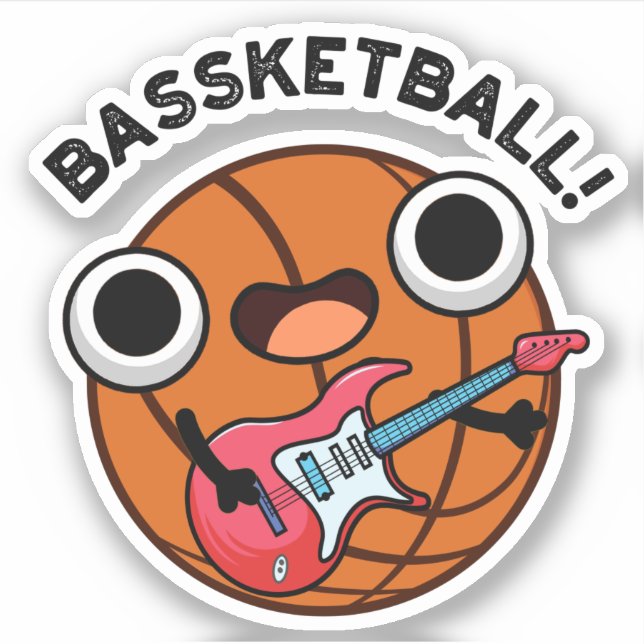 Bassketball Funny Basketball Music Pun  (Front)