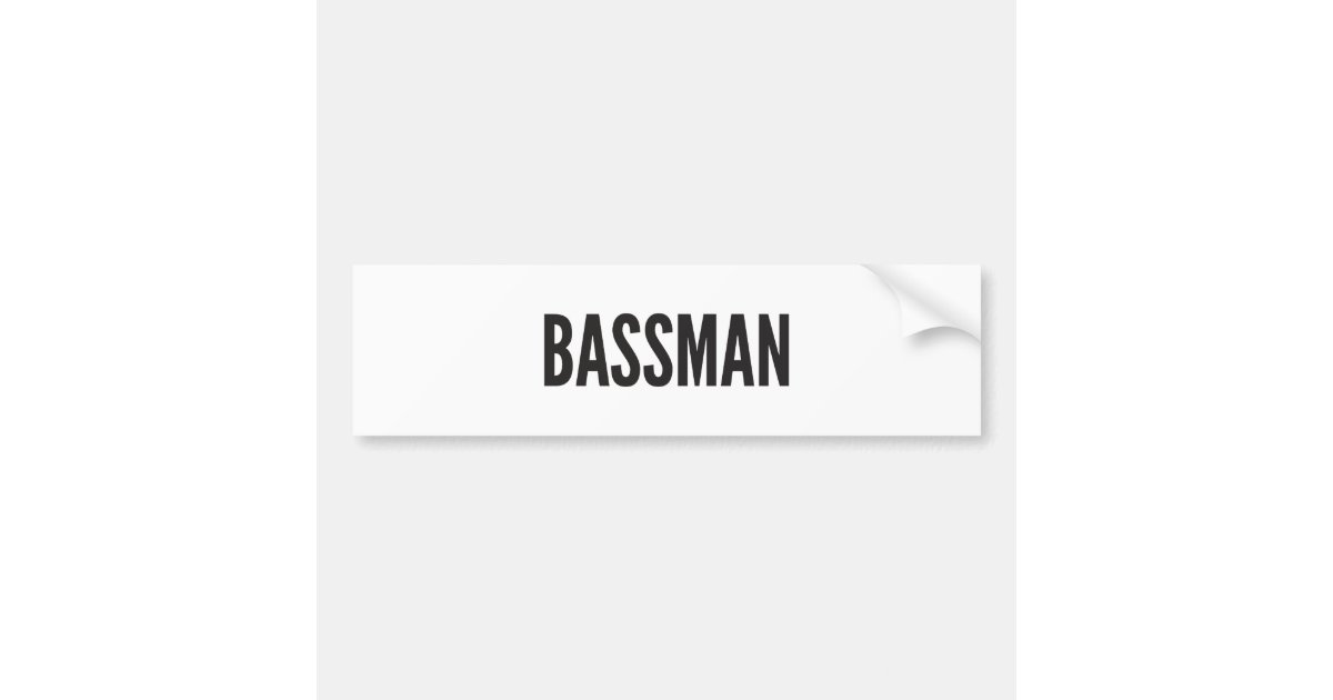 Bassman Sticker | Zazzle