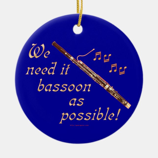 Bassoon as Possible Ceramic Ornament (Front)