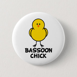 Bassoon Chick 2 Inch Round Button