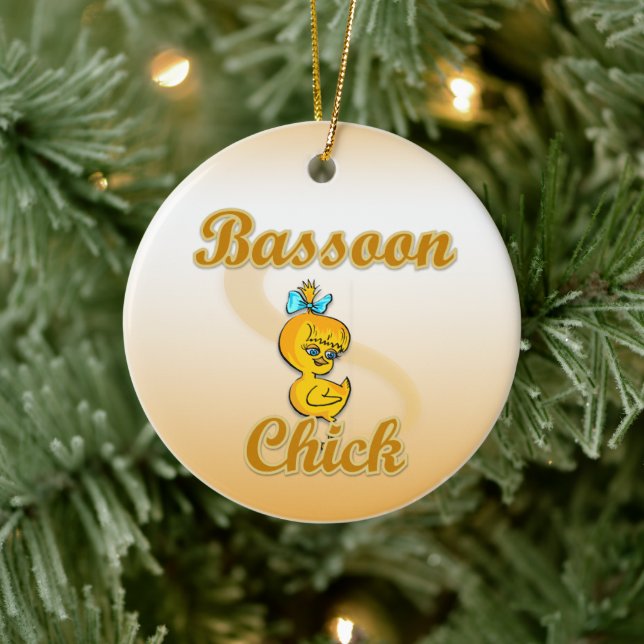 Bassoon Chick Ceramic Ornament (Tree)