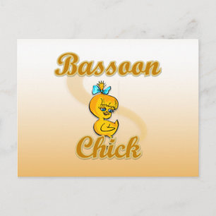 Bassoon chick postcard