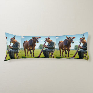 Bassoon Cow Duo Body Pillow – Whimsical Musical Il