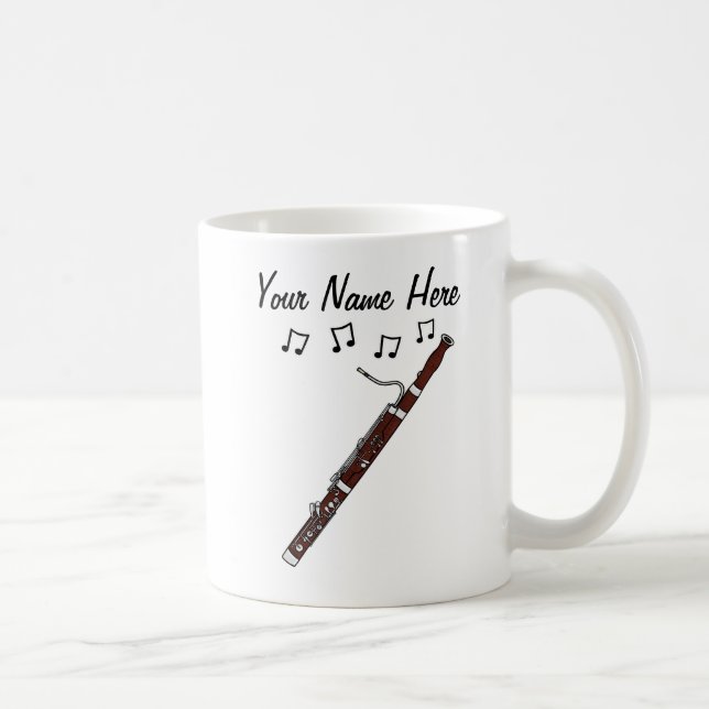 Bassoon Custom Mug Bassoonist Musician Gift (Right)