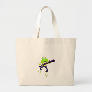 Bassoon Frog Large Tote Bag
