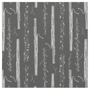 Bassoon Instrument Music Orchestra Band Craft Gray Fabric