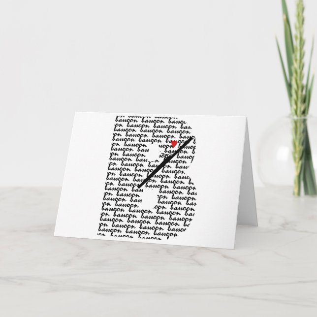 Bassoon Letter B Card (Front)