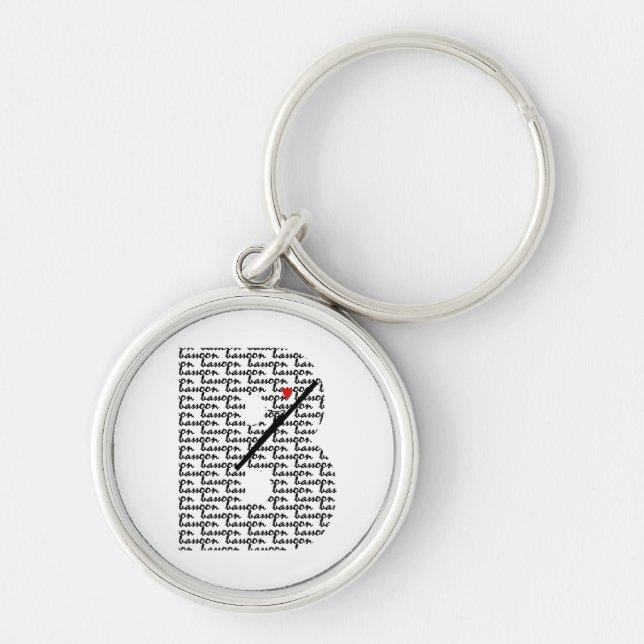 Bassoon Letter B Keychain (Front)